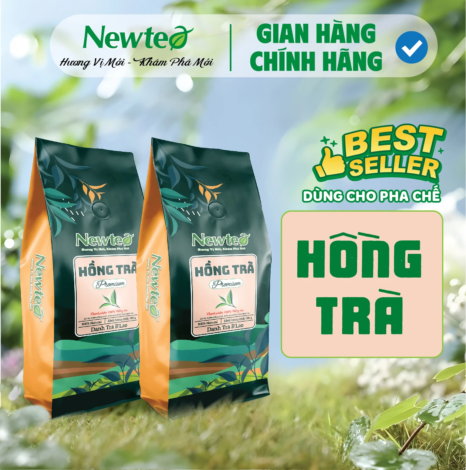 Combo 2 Gói Hồng Trà Cao Cấp Newtea Gói 1000gr - Chuyên Pha Chế Hồng Trà Long Nhãn, Trà Sữa, Hồng Trà Cam Xí Muội