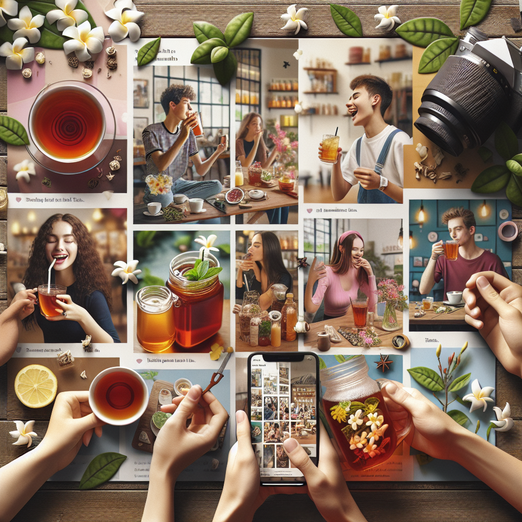 Một tách trà lài nóng trên bàn gỗ, xung quanh trang trí hoa lài tươi và ấm trà gốm sứ.