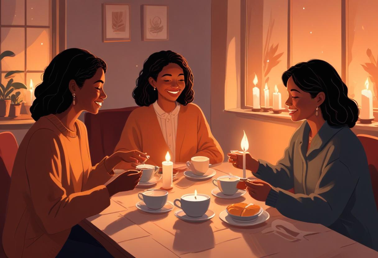 Người Việt bên tách trà trong không gian truyền thống, thể hiện văn hóa trà Việt.