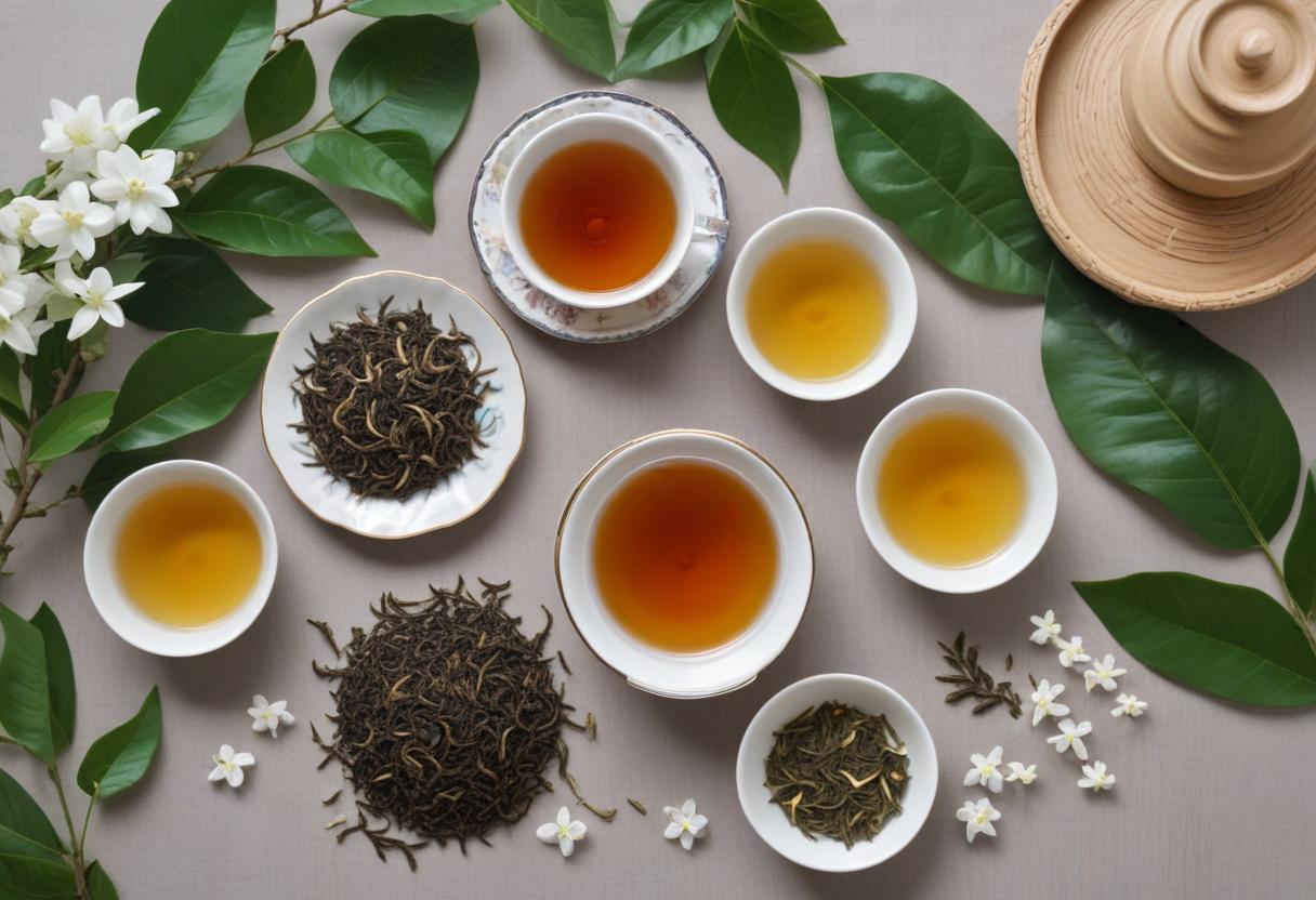 Các loại trà lài phổ biến: nguyên lá, túi lọc và hòa tan, phản ánh sự đa dạng lựa chọn cho người thưởng trà.