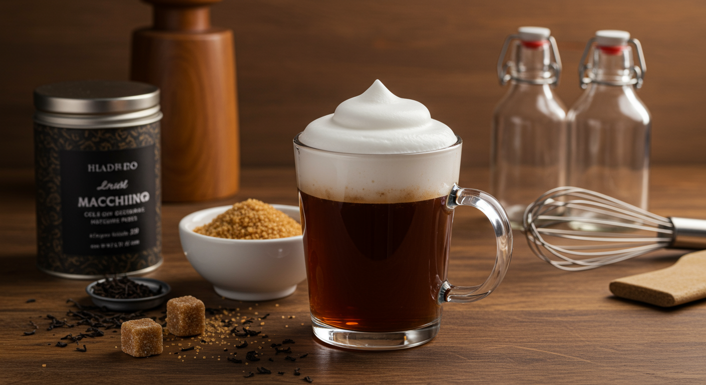 Khám phá hương vị tuyệt vời của hồng trà Macchiato tự làm tại nhà, mang đến sự hài hòa giữa trà đen và lớp kem béo ngậy.