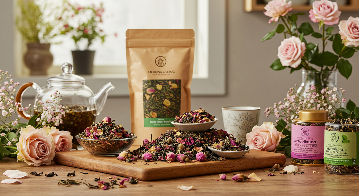 Cách pha chế Oolong Hoa Hồng với sự kết hợp hoàn hảo giữa trà ô long và hoa hồng, mang đến trải nghiệm sống động và thư giãn.