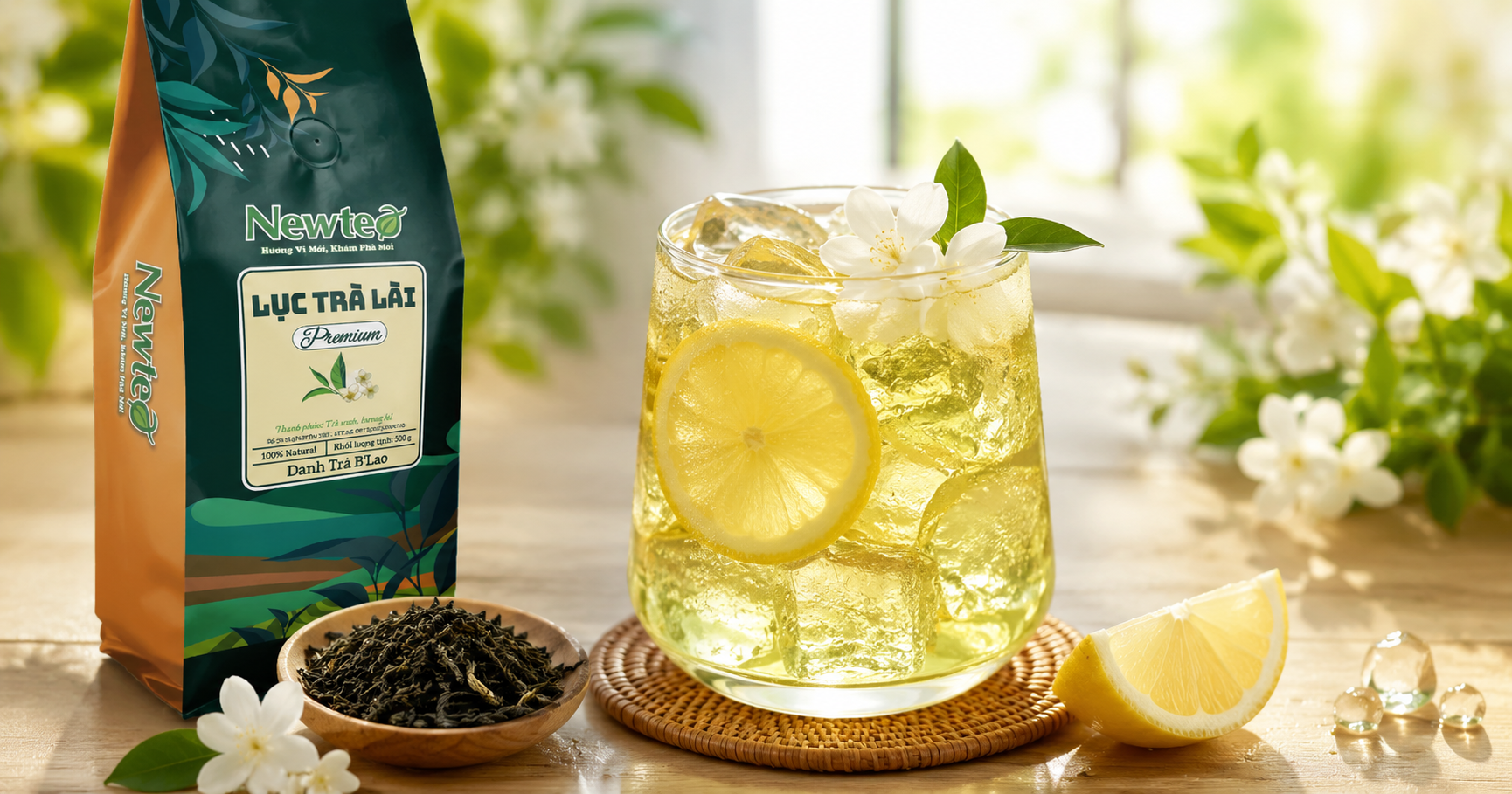 Lục trà lài pha trà chanh mát lạnh cho quán